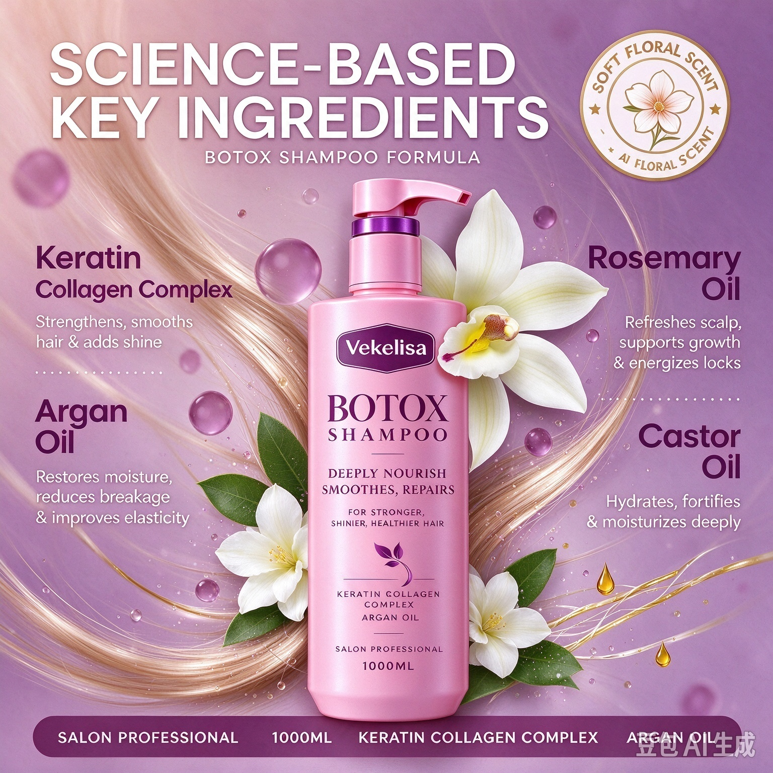 Botox Shampoo – Deep Nourishment, Smoothing & Hair Repair - 图片 7